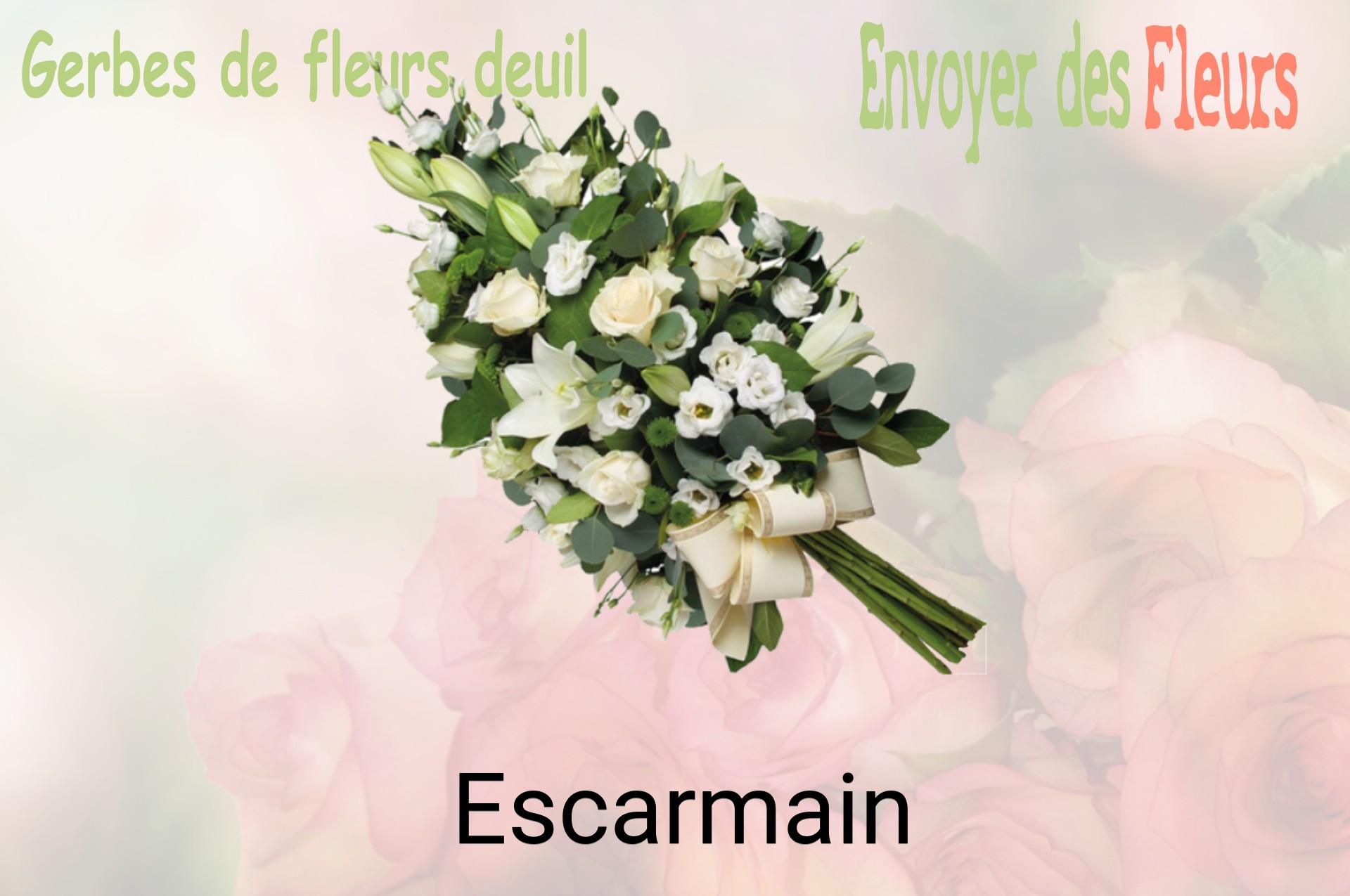 Gerbe de fleurs de deuil livrée à Escarmain
